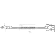 Borg & Beck Brake Hydraulic Hose Line Rear Left BBH7976