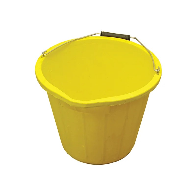 Faithfull Heavy-Duty Bucket 14 litre (3 gallon) - Yellow - FAI3GBUCKYEL