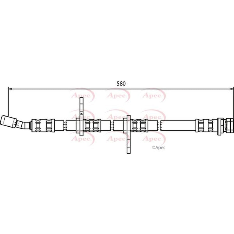 Apec Brake Hydraulic Hose Line Rear HOS3339