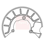 Apec Brake Disc Splash Guard Front Left ASG1049