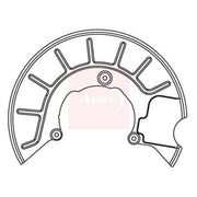 Apec Brake Disc Splash Guard Front Left ASG1049