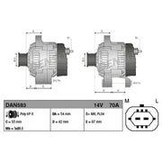 Denso Car Alternator 12V DAN583