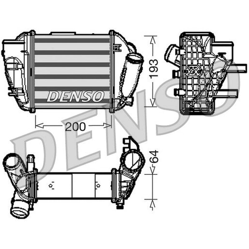 Denso Intercooler (Charge Air Cooler) Left DIT02005