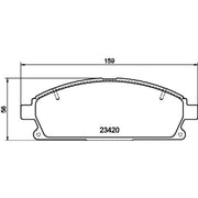Mintex Front Brake Pad Set MDB3735