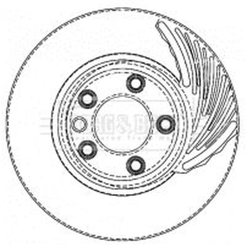 Borg & Beck 2 x Vented Front Brake Discs BBD5759S
