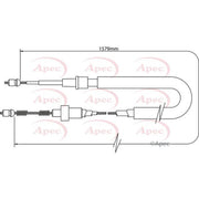 Apec Handbrake Cable Left Rear CAB1401