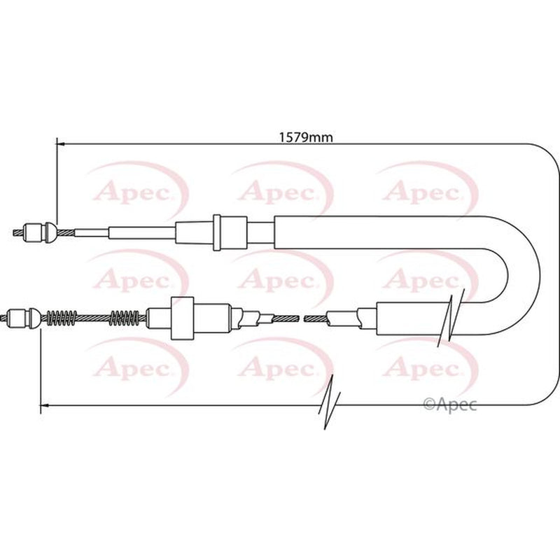 Apec Handbrake Cable Left Rear CAB1401