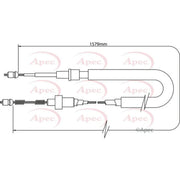 Apec Handbrake Cable Left Rear CAB1401