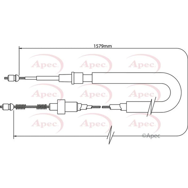 Apec Handbrake Cable Left Rear CAB1401
