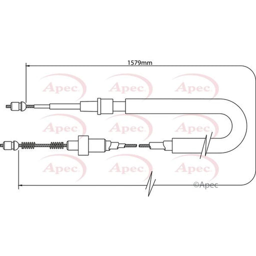 Apec Handbrake Cable Left Rear CAB1401
