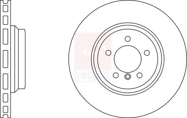 Apec 2 x Brake Disc Set Vented