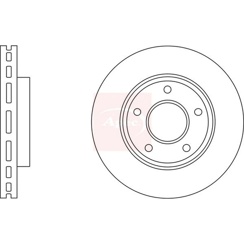 Apec 2 x Vented Front Brake Discs DSK2920