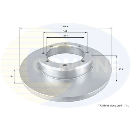 Comline 2 x Solid Rear Brake Discs ADC1598