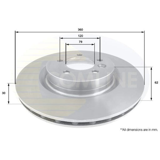 Comline 2 x Front Brake Discs ADC1328V