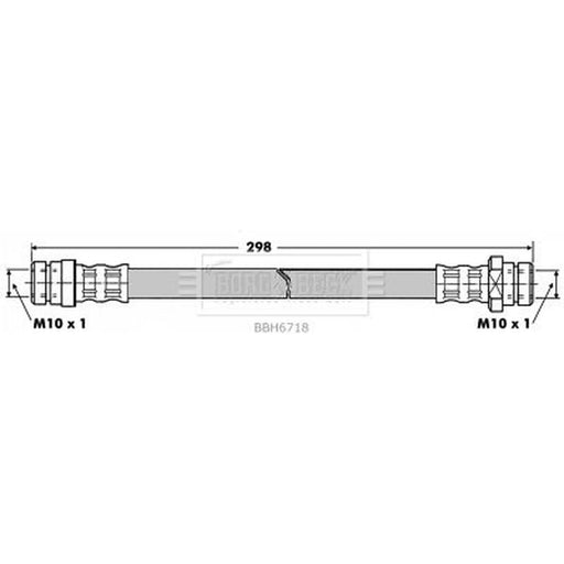 Borg & Beck Brake Hydraulic Hose Lin BBH6718