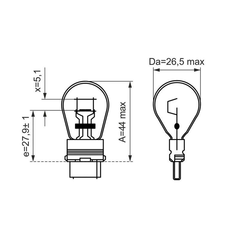 Bosch Sidelight Parking Light Bulb WX2.5x16q 12V 1 987 302 274