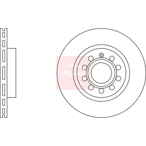 Apec 2 x Vented Front Brake Discs DSK2228