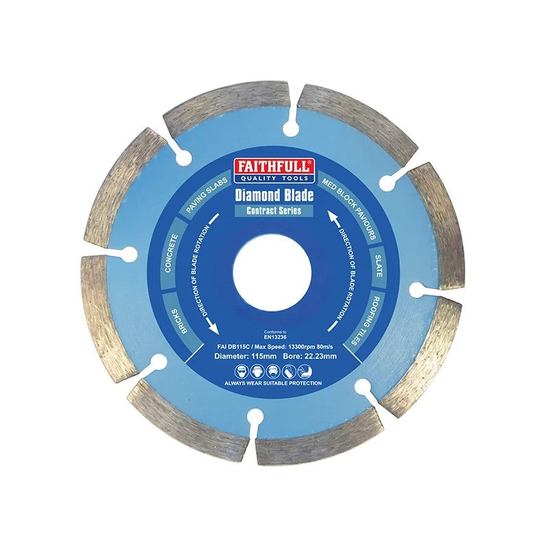 Faithfull Contract Diamond Blade 115 x 22.2mm - FAIDB115C