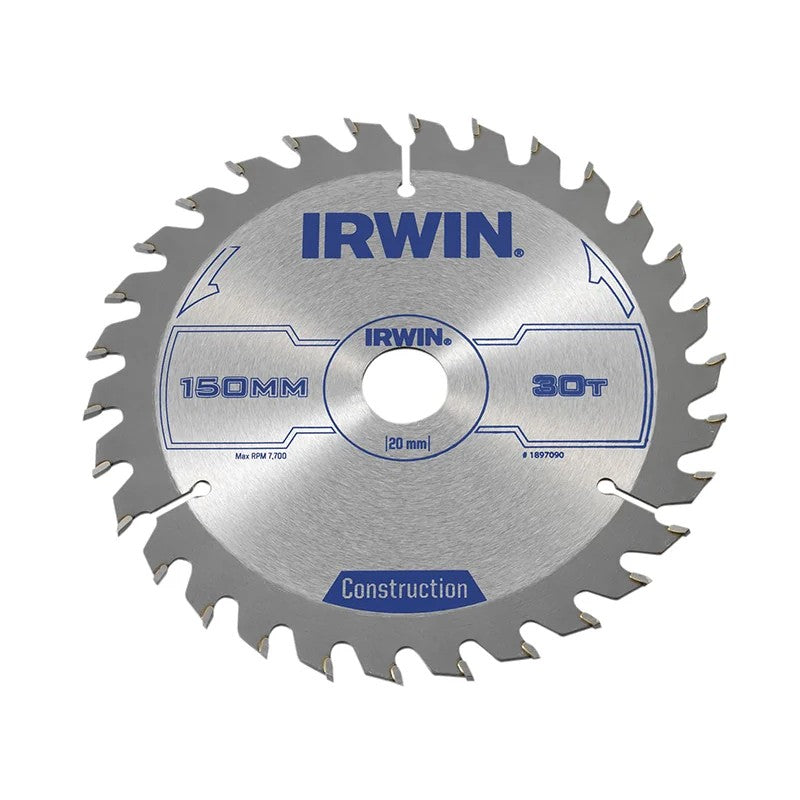 IRWIN® Construction Circular Saw Blade 150 x 20mm x 30T ATB - 1897090