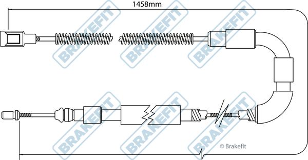 Apec Handbrake Cable Left Rear fits VW Transporter T3 1981-1992 1.6 1.7 1.9 2.1