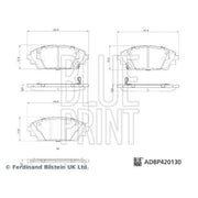 Blue Print Front Brake Pad Set ADBP420130
