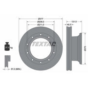 Textar 2 x Internally Vented Brake Discs 93276800