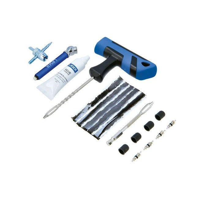 Laser Tools Emergency Tyre Repair Kit with T-Handle & Drill Driver - PL
