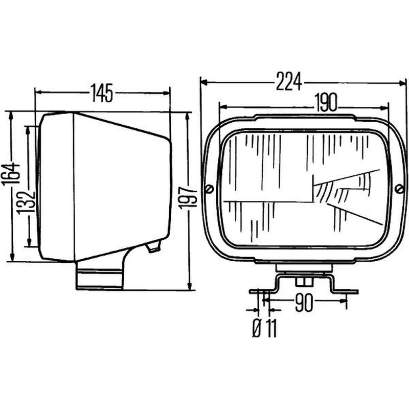 Hella Headlight Headlamp T4W Right 1AE 004 234-001