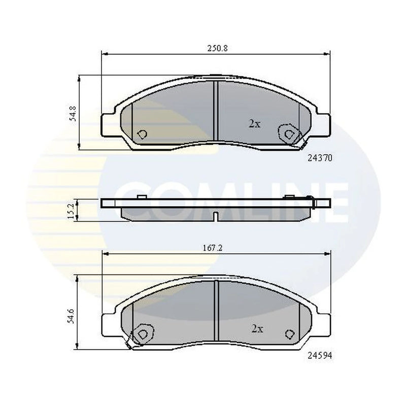 Comline 4 x Front Brake Pad Set CBP31573