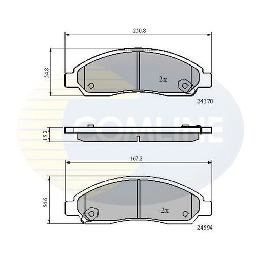 Comline 4 x Front Brake Pad Set CBP31573