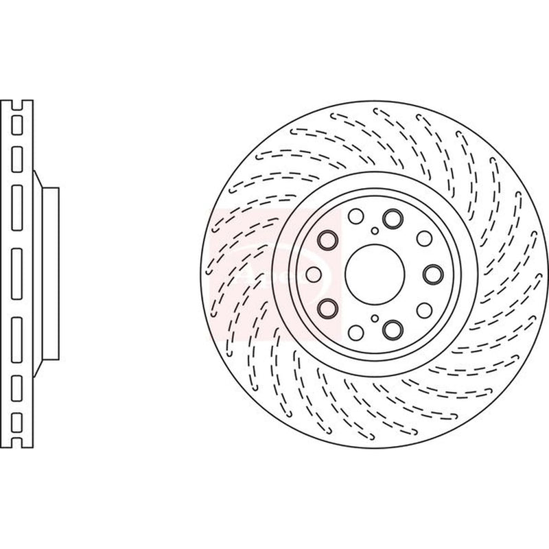 Apec 2 x Vented Front Brake Discs DSK2827