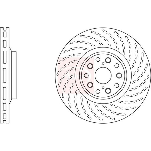 Apec 2 x Vented Rear Brake Discs DSK2831