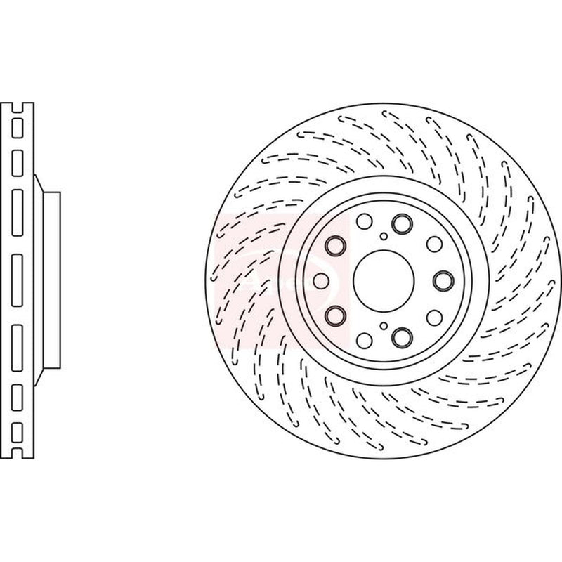 Apec 2 x Vented Rear Brake Discs DSK2831