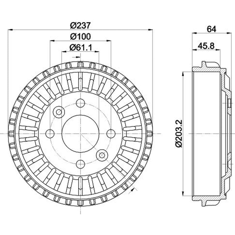 Mintex Brake Drum Assembly Rear MBD410