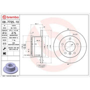 Brembo 2 x Solid Rear Brake Discs 08.7725.10