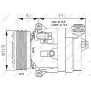 NRF Air Conditioning Compressor 32021
