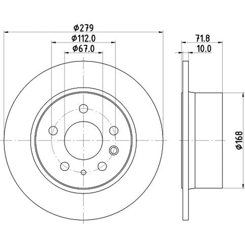 DON 2 x Solid Rear Brake Discs PCD21012