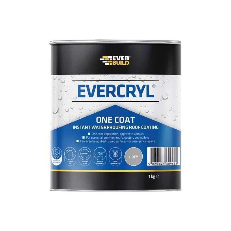 Everbuild Sika Evercryl® One Coat Grey 1kg - 851469