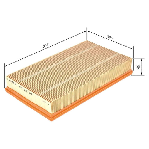 Genuine Bosch Car Air Filter S3546 Fits Jaguar Xk 8 - 4.0 - 96-99 1457433546 Bosch  - Town Parts