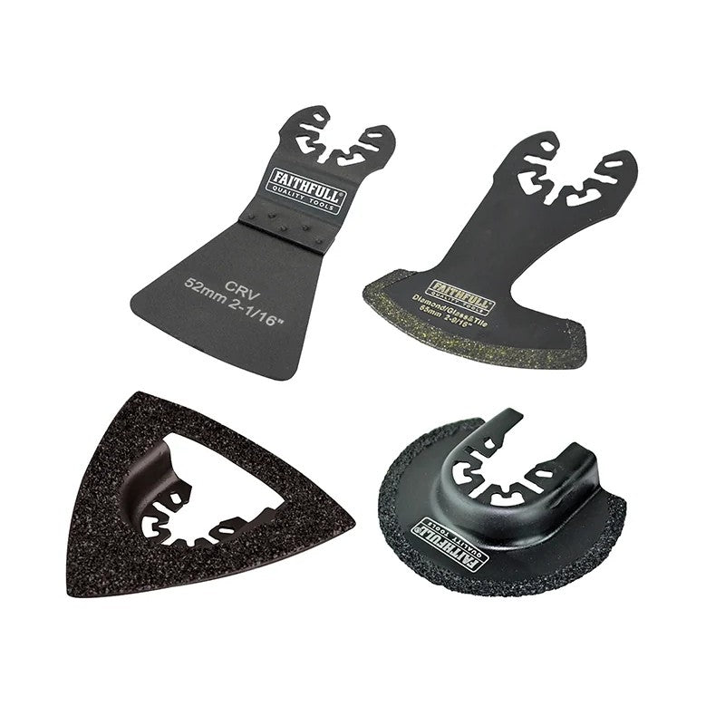 Faithfull Multi-Tool Tiling Kit, 4 Piece - FAIMFTKIT4
