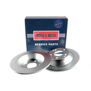 Borg & Beck 2 x Solid Rear Brake Discs BBD5571