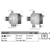 Denso Car Alternator 12V DAN1061