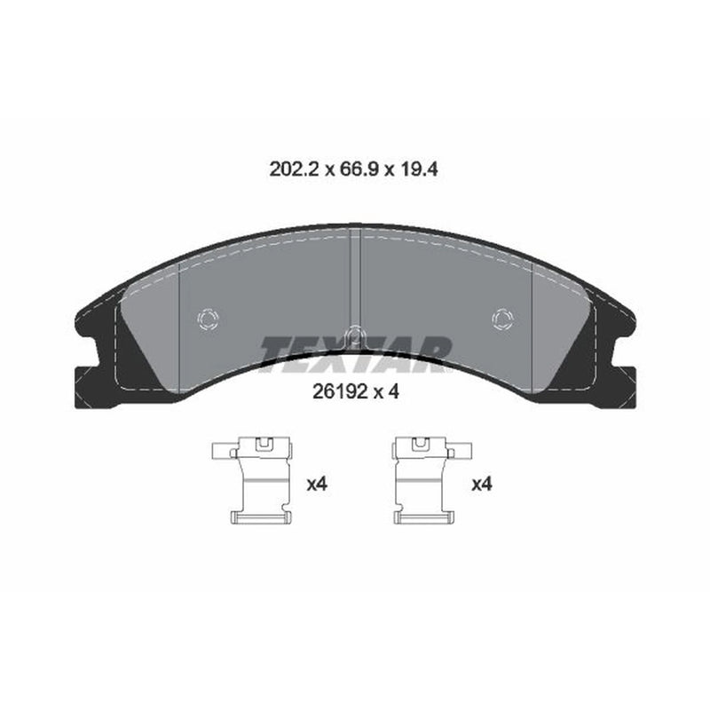 Textar Brake Pad Set 2619201