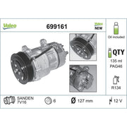 Valeo Air Conditioning Compressor 699161