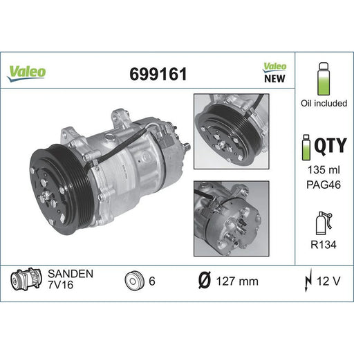 Valeo Air Conditioning Compressor 699161