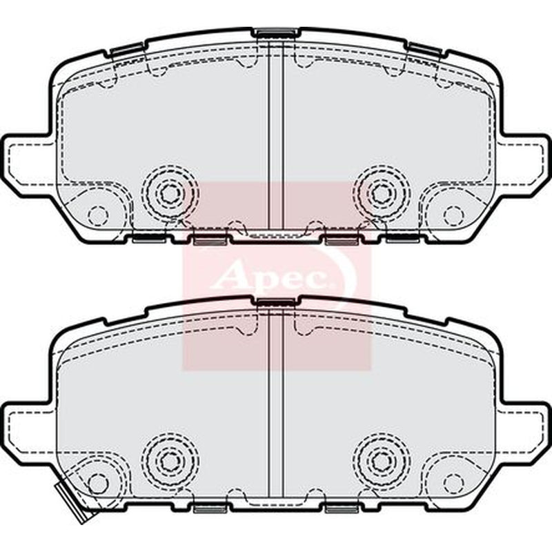 Apec Rear Brake Pad Set PAD2225