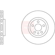 Apec 2 x Vented Front Brake Discs DSK649