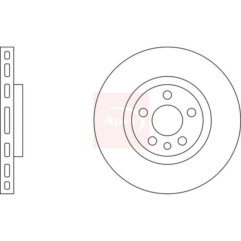 Apec 2 x Vented Front Brake Discs DSK649
