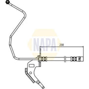 NAPA Brake Hydraulic Hose Line Rear Right NBH1122