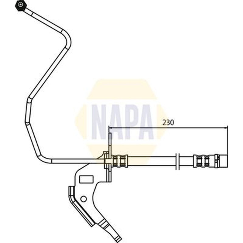 NAPA Brake Hydraulic Hose Line Rear Right NBH1122